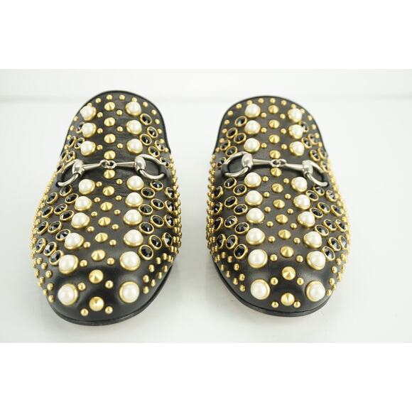 Gucci Princetown Pearl Studded Slide Mule Loafers Size 35 Horse Bit NIB $1500 - Picture 3 of 12